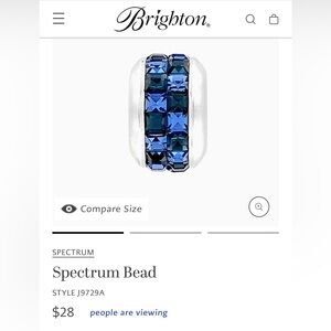 Brighton blue spectrum bead nwot
